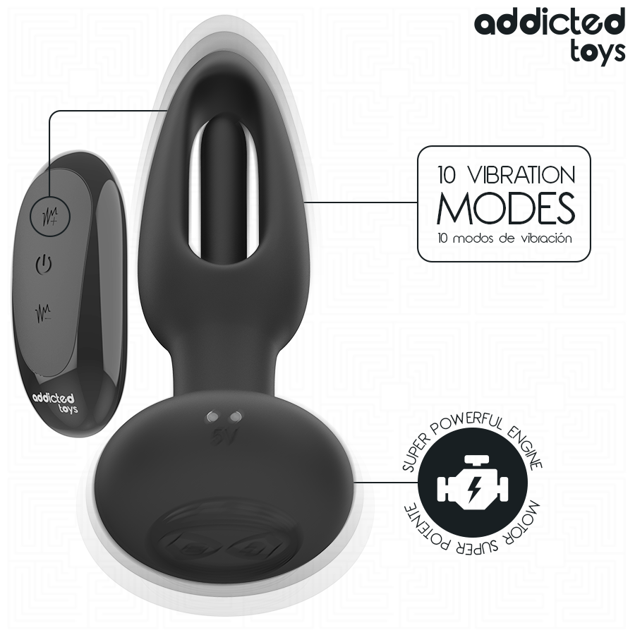 ADDICTED TOYS - PLUG ANALE CON LINGUA VIBRANTE E TELECOMANDO - immagine 6