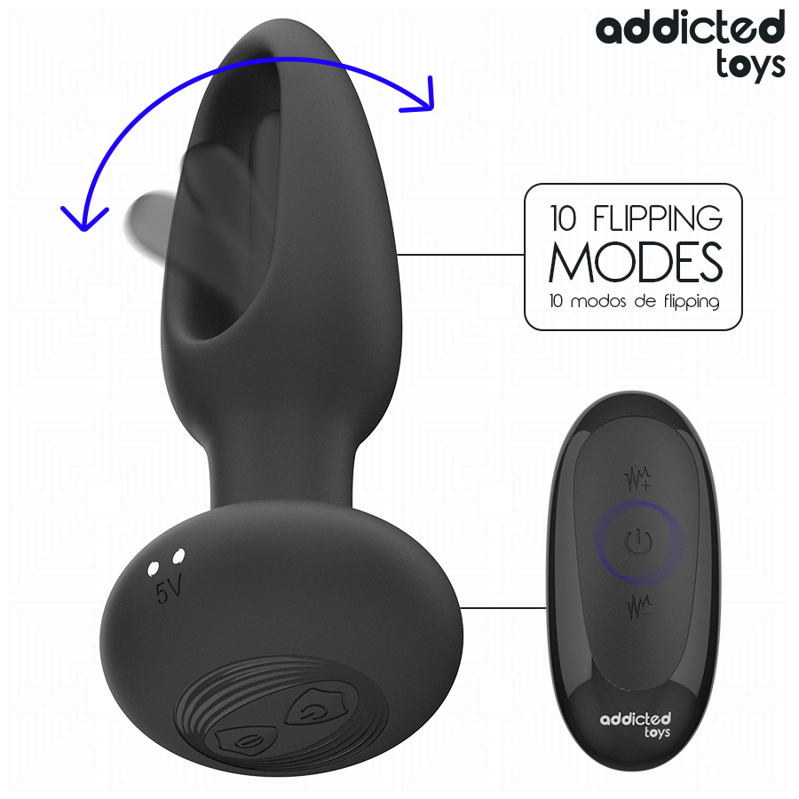 ADDICTED TOYS - PLUG ANALE CON LINGUA VIBRANTE E TELECOMANDO - immagine 4
