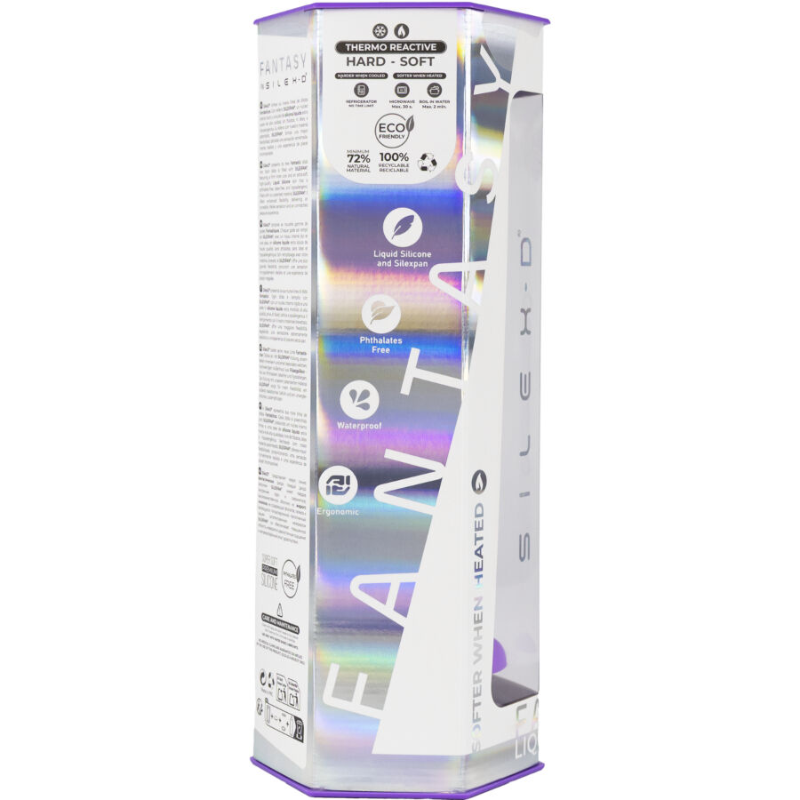 SILEXD - DREAMY DILDO FANTASY SILICONA LIQUIDA TERMOREACTIVO VIOLETA 18.5 CM - immagine 10