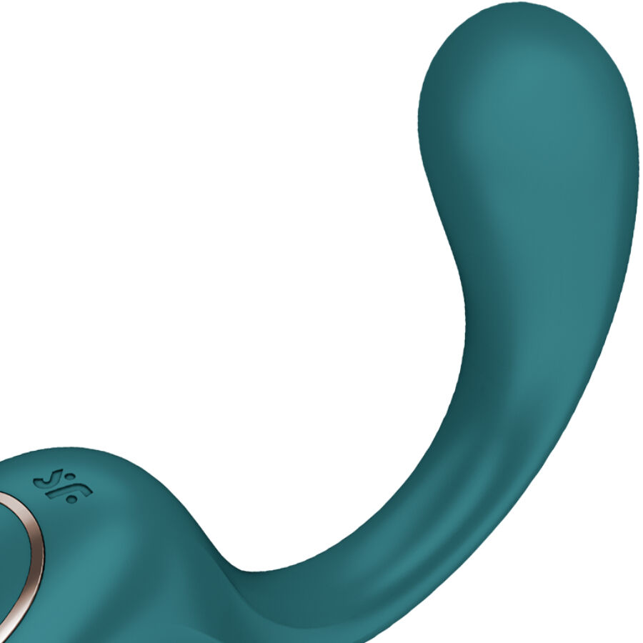 SATISFYER - G FOR GODDESS 2 VIBRATORE CONIGLIO VERDE BOTTIGLIA - immagine 2