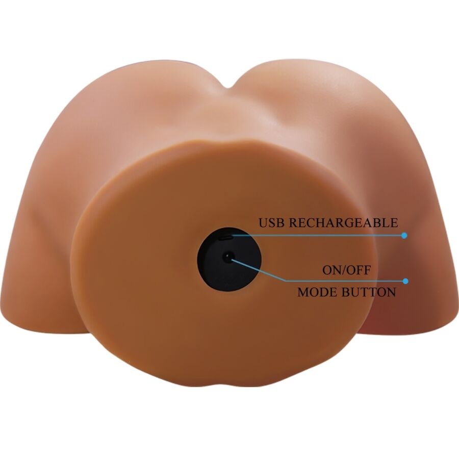 CRAZY BULL - GERIANN VIBRATORE E SUCCHIATORE REALISTICO PER POLSO FEMMINILE CON SUONO 5,5 KG - immagine 6