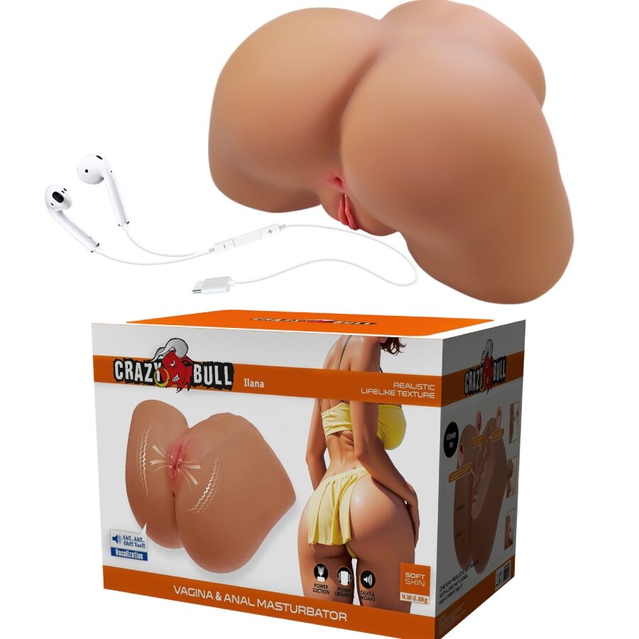 CRAZY BULL - ILANA VIBRATORE E SUCCHIATORE REALISTICO PER POLSO FEMMINILE CON SUONO 6,8 KG - immagine 2