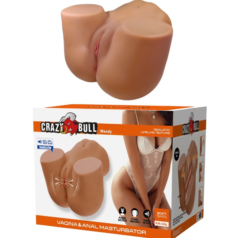 CRAZY BULL - WENDY VIBRATORE E SUCCHIATORE REALISTICO PER POLSO FEMMINILE CON SUONO 11 KG - immagine 2