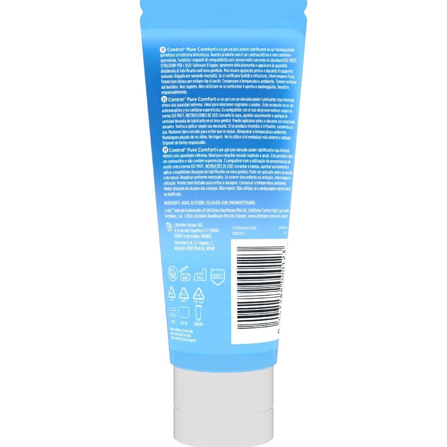 CONTROL - LUBRIFICANTE IDRATAZIONE INTENSA PURE COMFORT 80 ML - immagine 2