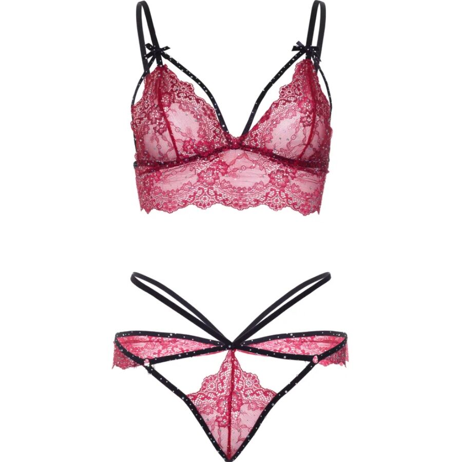 LEG AVENUE - SET SUJETADOR + TANGA BURDEOS - immagine 5