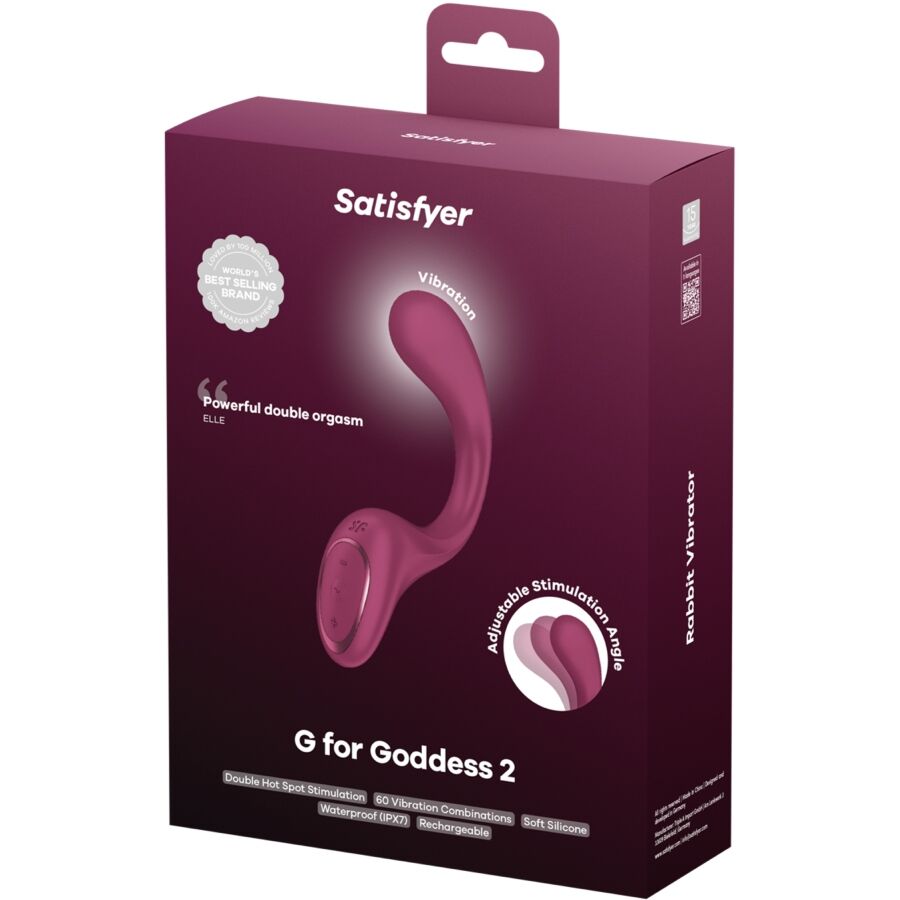 SATISFYER - G PER DEA 2 VIBRATORE CONIGLIO BOTTIGLIA BORDEAUX - immagine 6