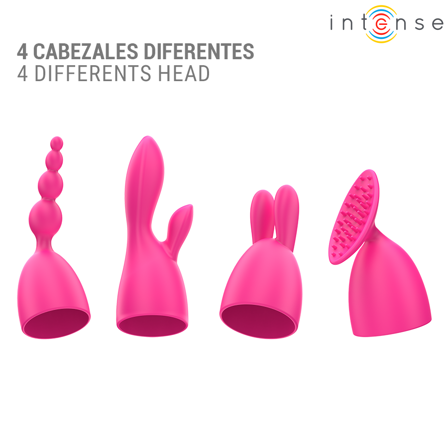 INTENSE - VIBRATORE CHER CON 20 MODALITÀ E TESTINE INTERCAMBIABILI - immagine 7