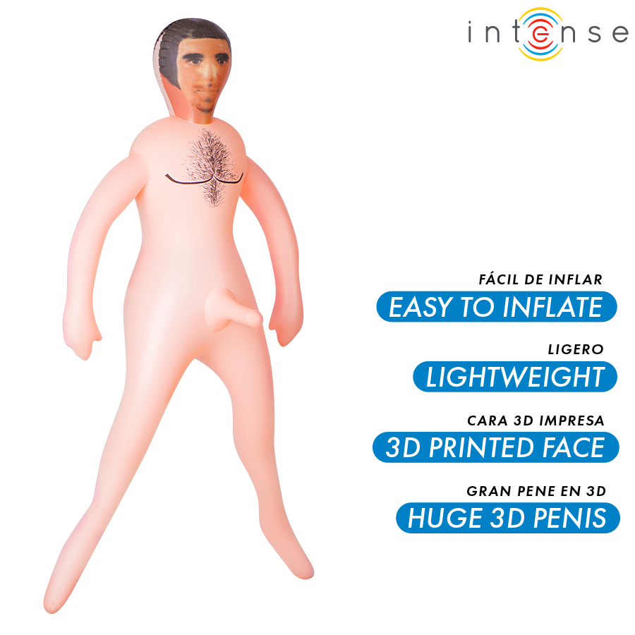 INTENSE DOLLS - BAMBOLA GONFIABILE ANTHONY CON PENE 3D - immagine 2