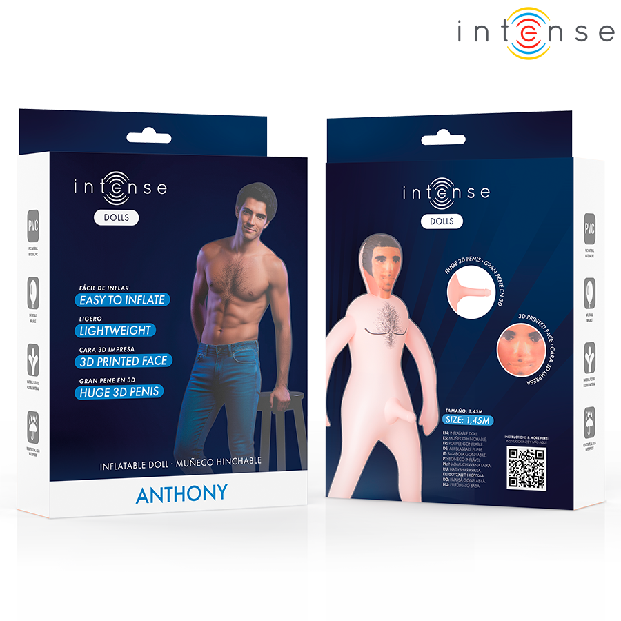 INTENSE DOLLS - BAMBOLA GONFIABILE ANTHONY CON PENE 3D - immagine 4