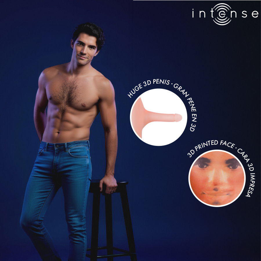 INTENSE DOLLS - BAMBOLA GONFIABILE ANTHONY CON PENE 3D - immagine 3