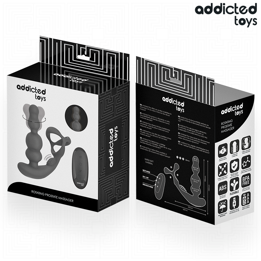 ADDICTED TOYS - MASSAGGIATORE PROSTATICO ROTANTE CON TELECOMANDO - immagine 8