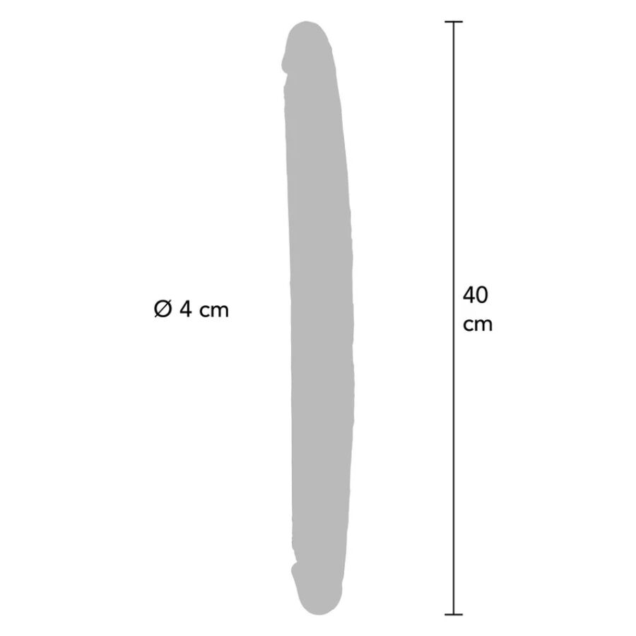 GET REAL - DILDO IN SILICONE A DOPPIA ESTREMITÀ CARAMELLO 40 CM - immagine 3
