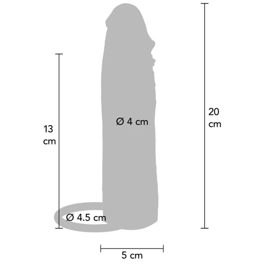 GET REAL - HYDRATED SKIN GUAINA PER PENE IN SILICONE CARAMELLO 20 CM - immagine 4