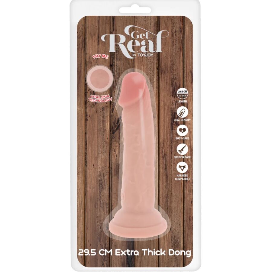 GET REAL - DONG DELUXE IN TPE A DOPPIA DENSITÀ 29,5 CM - immagine 5