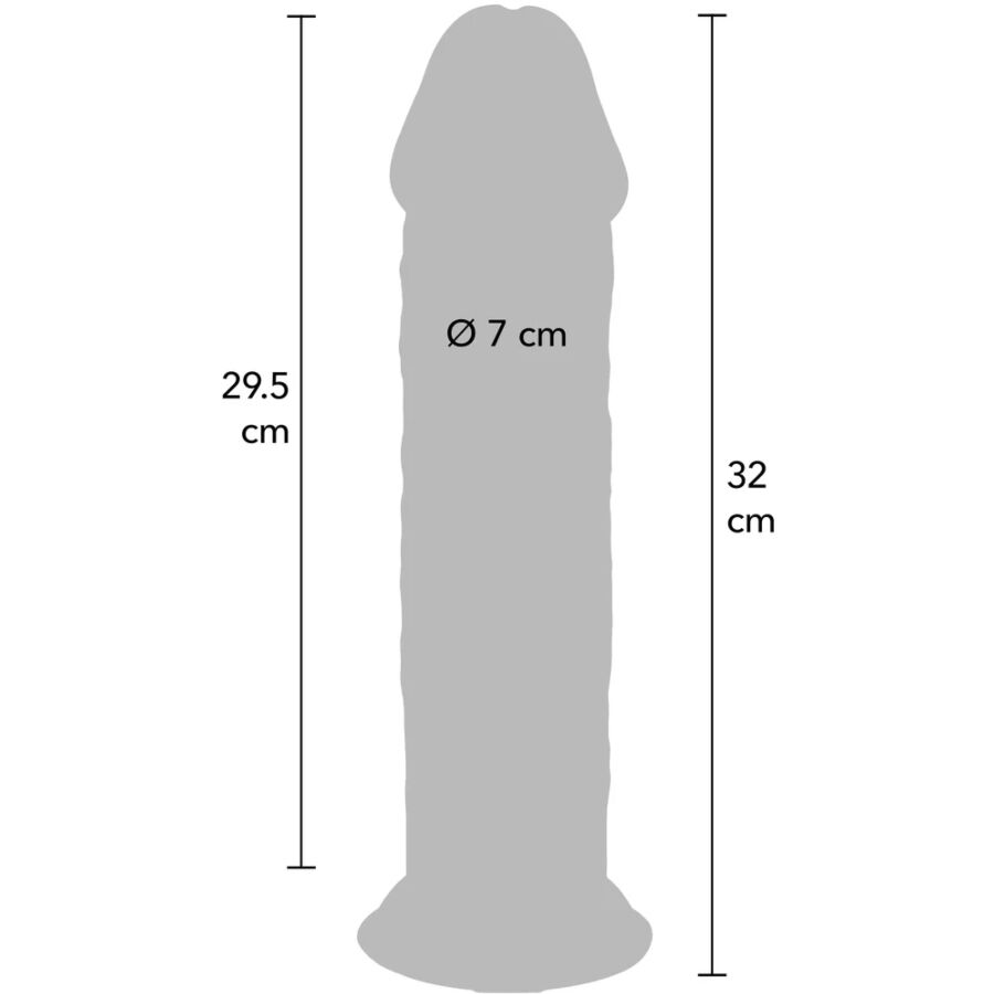 GET REAL - DONG DELUXE IN TPE A DOPPIA DENSITÀ 32 CM - immagine 4