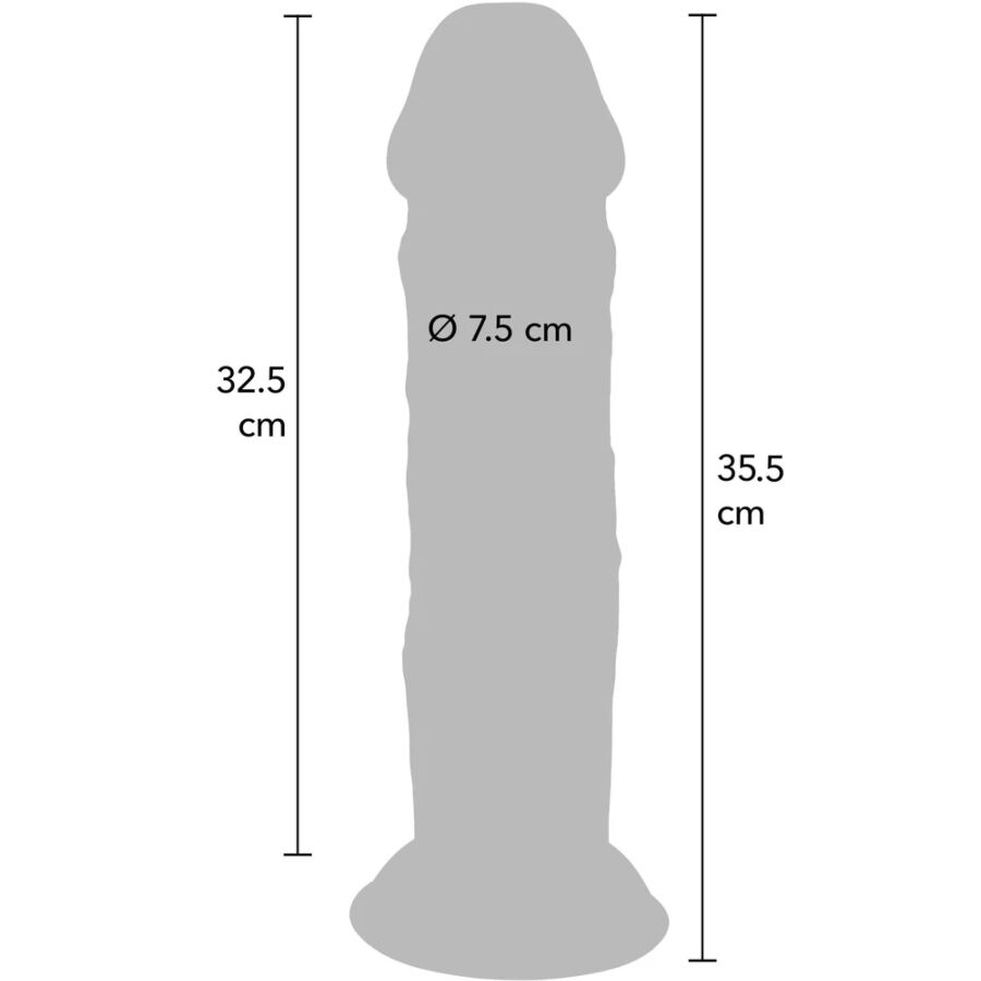 GET REAL - DONG DELUXE IN TPE A DOPPIA DENSITÀ 35,5 CM - immagine 4