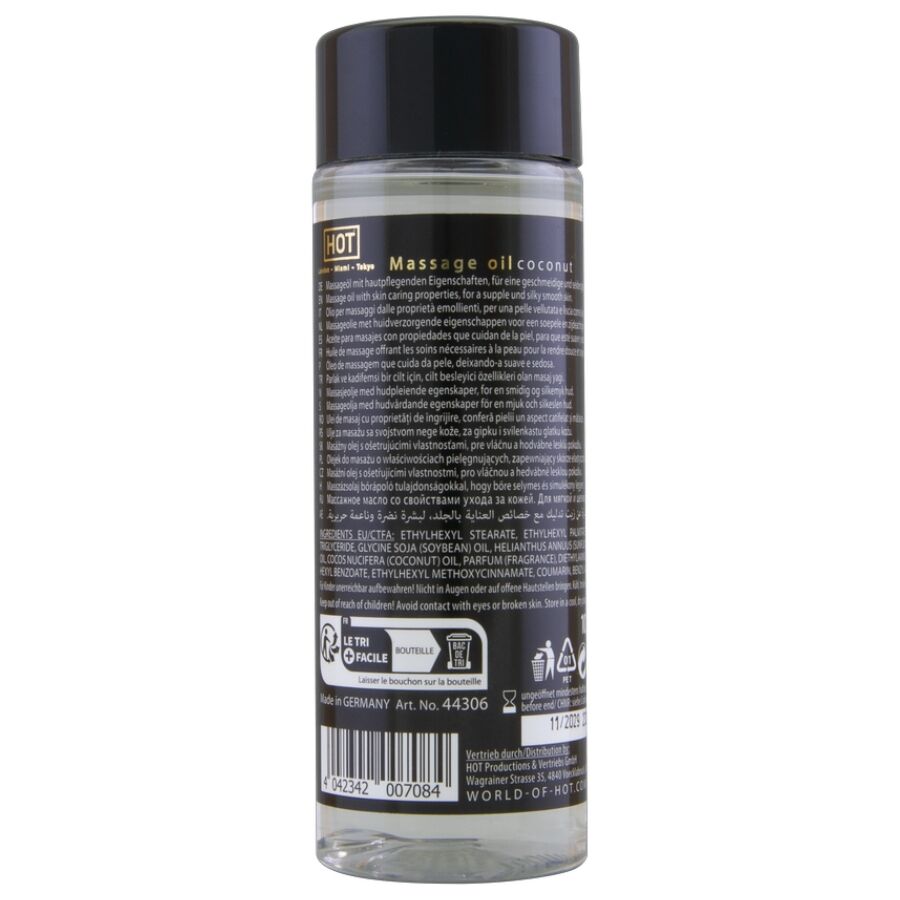 HOT - OLIO DA MASSAGGIO AL COCCO 100 ML - immagine 2