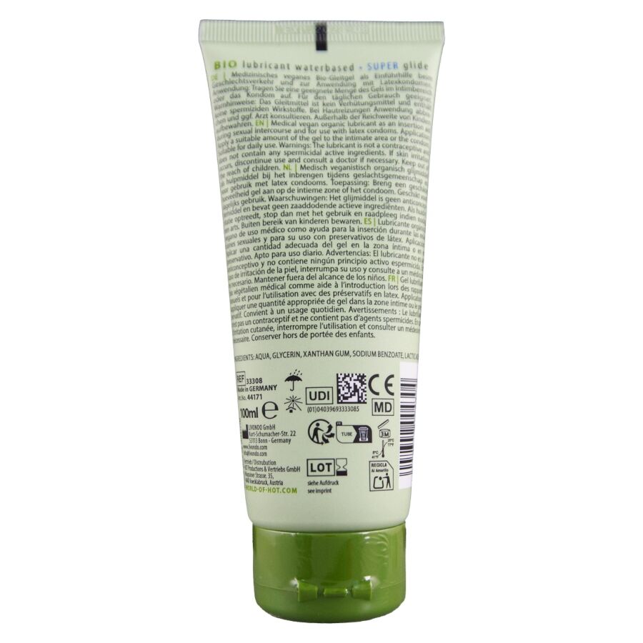 HOT - LUBRIFICANTE BIO A BASE D'ACQUA SUPERGLIDE 100 ML - immagine 2