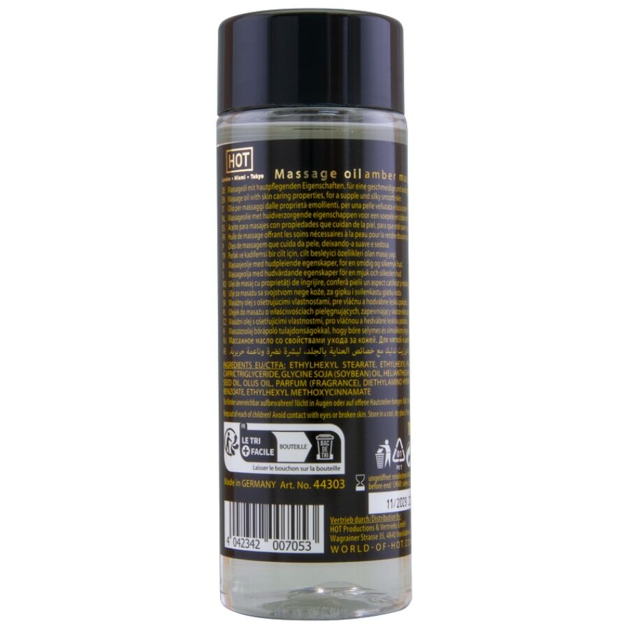 HOT - OLIO DA MASSAGGIO AMBRA E MUSCHIO 100 ML - immagine 2