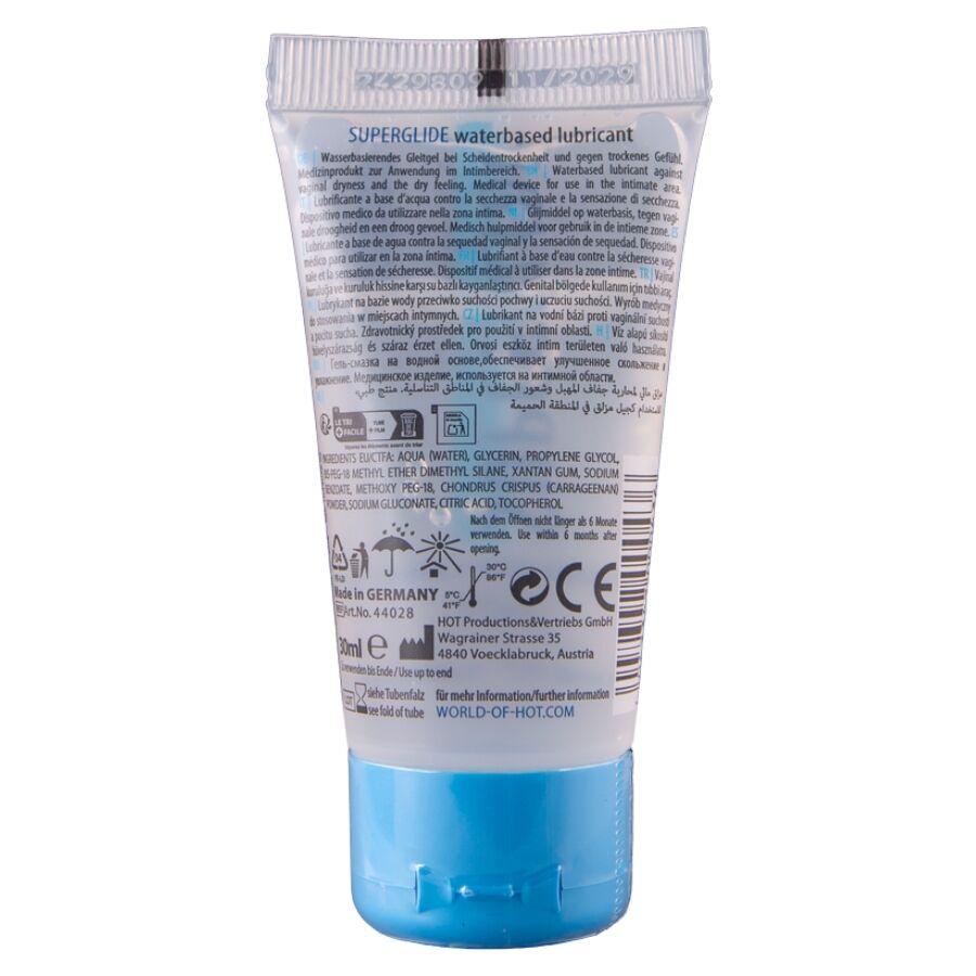 HOT - SUPERGLIDE LIQUID PLEASURE LUBRIFICANTE A BASE D'ACQUA 30 ML - immagine 2