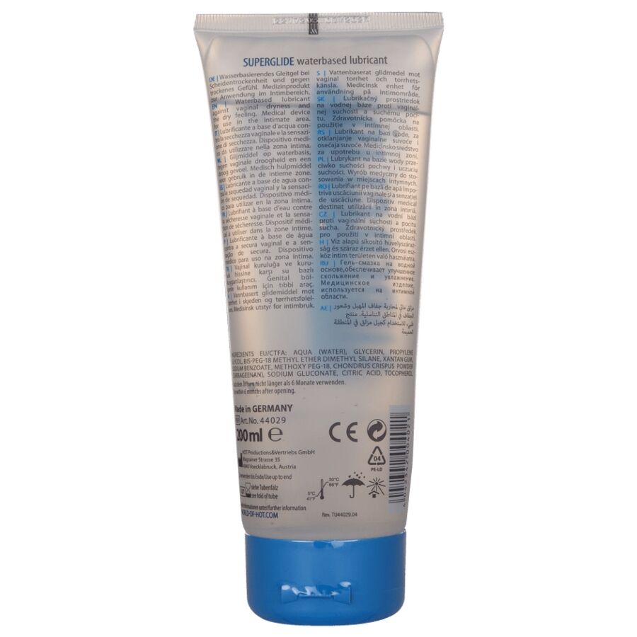 HOT - SUPERGLIDE LIQUID PLEASURE LUBRIFICANTE A BASE D'ACQUA 200 ML - immagine 2