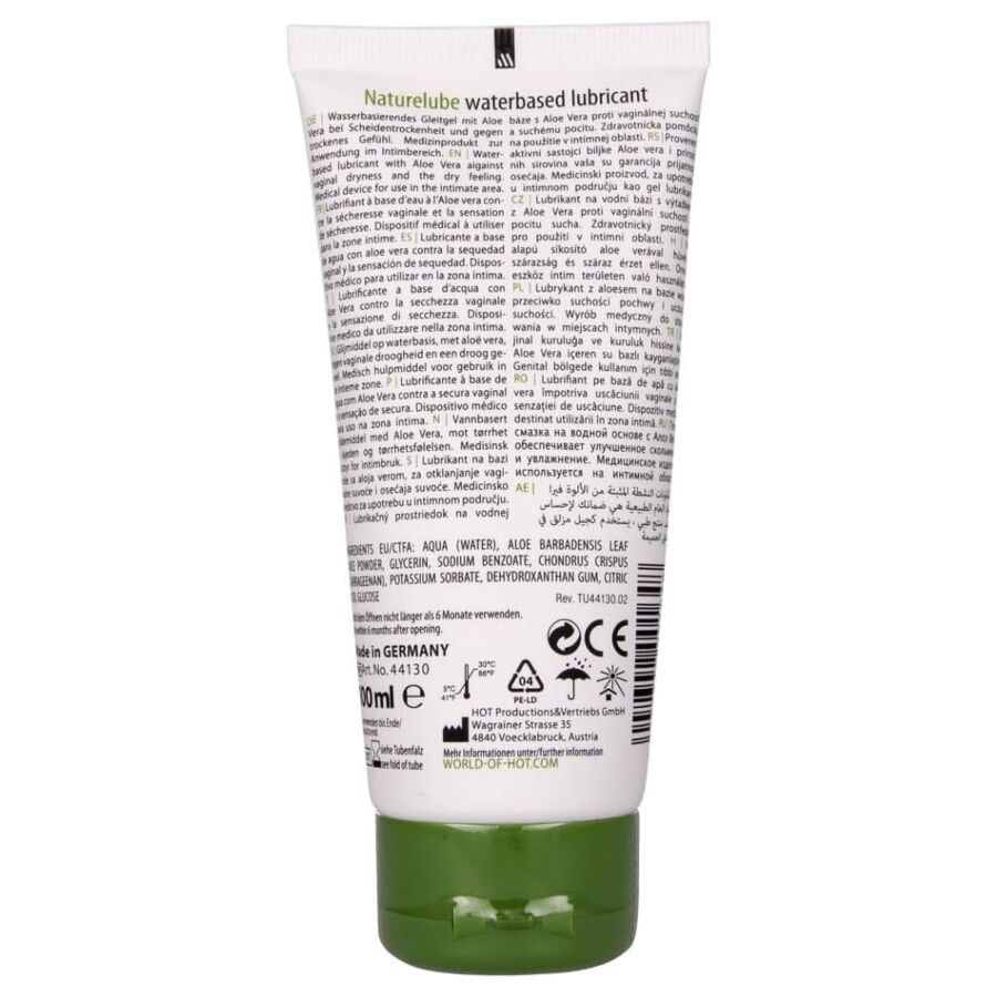 HOT - NATURE LUBE A BASE D'ACQUA DI ALOE VERA 100 ML - immagine 2