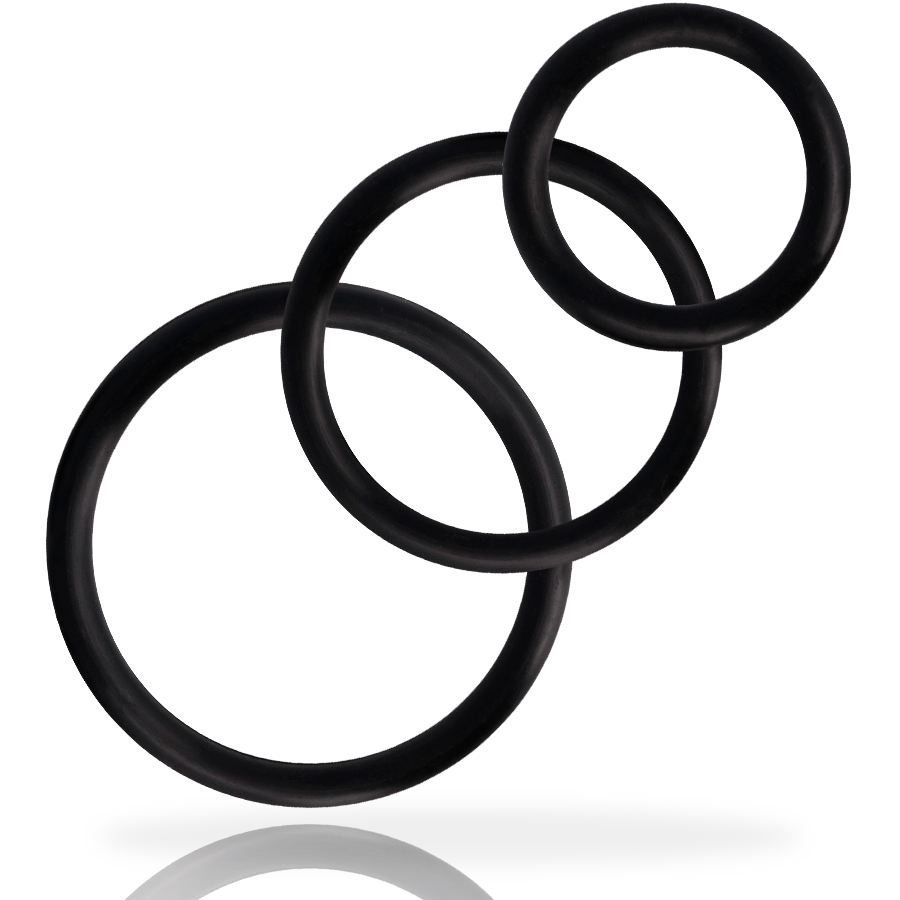 ADDICTED TOYS - SET DI ANELLI PER PENE NERO - immagine 2