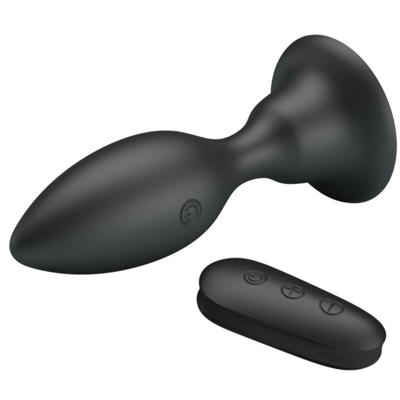 MR PLAY - PLUG ANALE CON TELECOMANDO VIBRAZIONE NERO - immagine 2