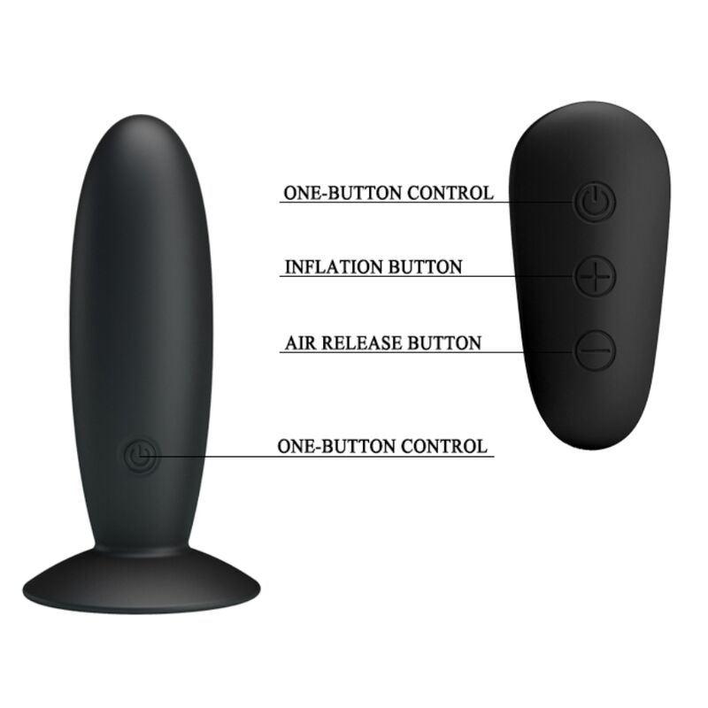 MR PLAY - PLUG ANALE CON TELECOMANDO VIBRAZIONE NERO - immagine 2